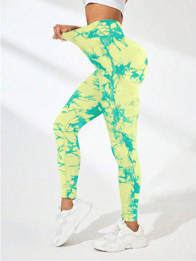 Elevate Your Workout with Studio Sport High-Waist Textured Leggings - Squat-Proof, Vibrant Tie Dye for Ultimate Comfort and Style