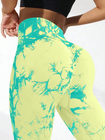 Elevate Your Workout with Studio Sport High-Waist Textured Leggings - Squat-Proof, Vibrant Tie Dye for Ultimate Comfort and Style