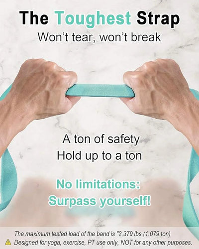 Elevate Your Yoga Experience with the Adjustable Turquoise Yoga Mat Holder - Perfect for Every Yogi!