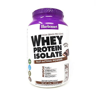 Indulge in Health with Bluebonnet 100% Natural Whey Protein Isolate Powder - Rich Chocolate Flavor, 2 lbs of Pure Nutrition!