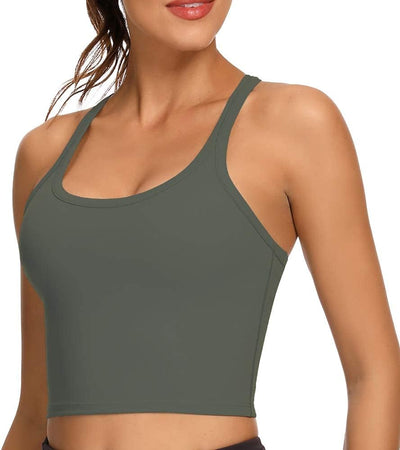 Elevate Your Workout with REKITA Women's Supportive Crop Tops - Built-In Bra for Ultimate Comfort and Style
