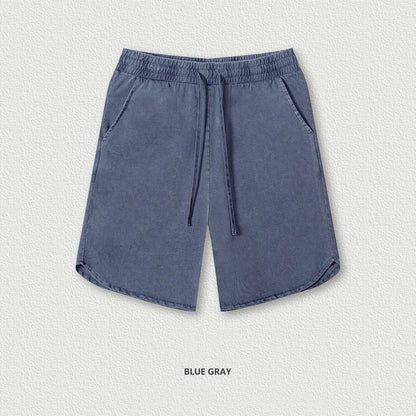 Washed Old Youth Couple Workout Sports Men Casual Shorts
