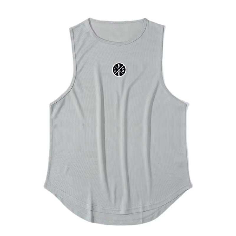 Bodybuilding Vest Men Sports Tank Top Men Gym Clothing Fitness Workout Sleeveless Shirt Mesh O Neck Running Stringer Singlets