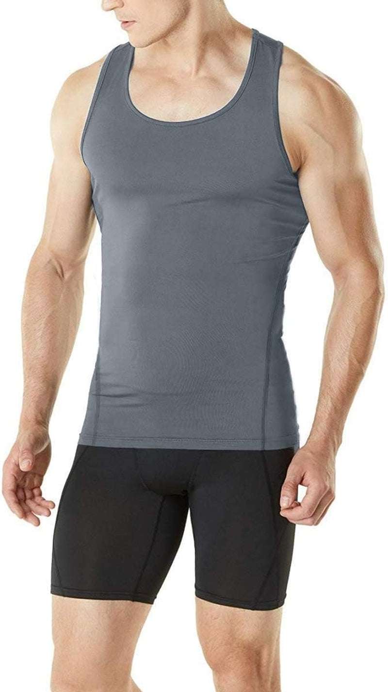 Men'S 3 or 5 Pack Sleeveless Compression Tank Top, Base Layer Cool Dry Compression Shirts Muscle Gym Tank Tops