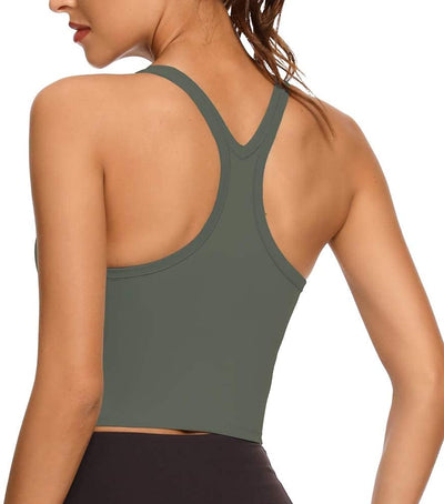 Elevate Your Workout with REKITA Women's Supportive Crop Tops - Built-In Bra for Ultimate Comfort and Style