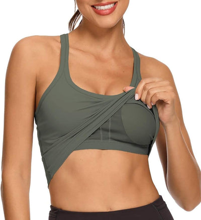 Elevate Your Workout with REKITA Women's Supportive Crop Tops - Built-In Bra for Ultimate Comfort and Style