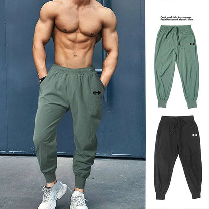 Mens Joggers Pants Summer Dumbbell Sweatpants Streetwear Fitness Tracksuit Jogging Pants Men Gym Clothing Muscle Sports Trousers