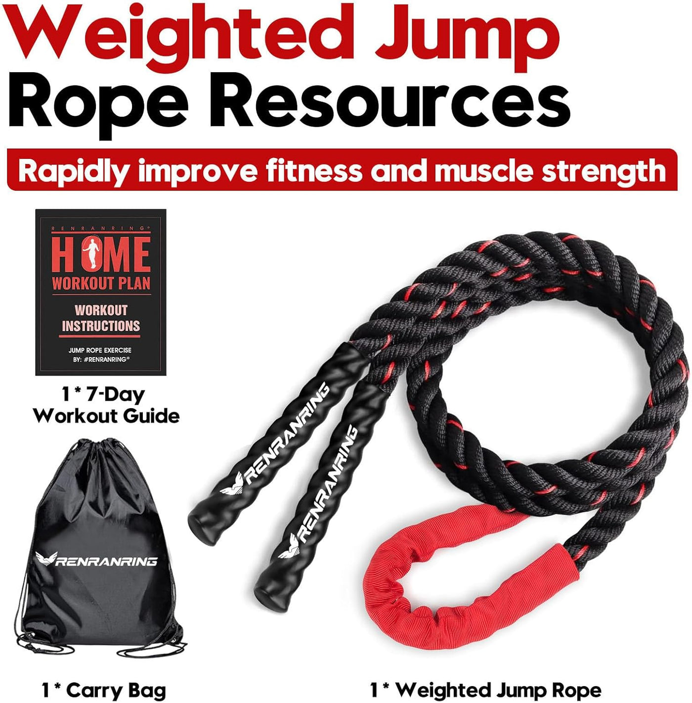 Elevate Your Fitness with Our 3lb, 4lb, and 5lb Weighted Jump Ropes - Ultimate Workout Equipment for Strength and Endurance