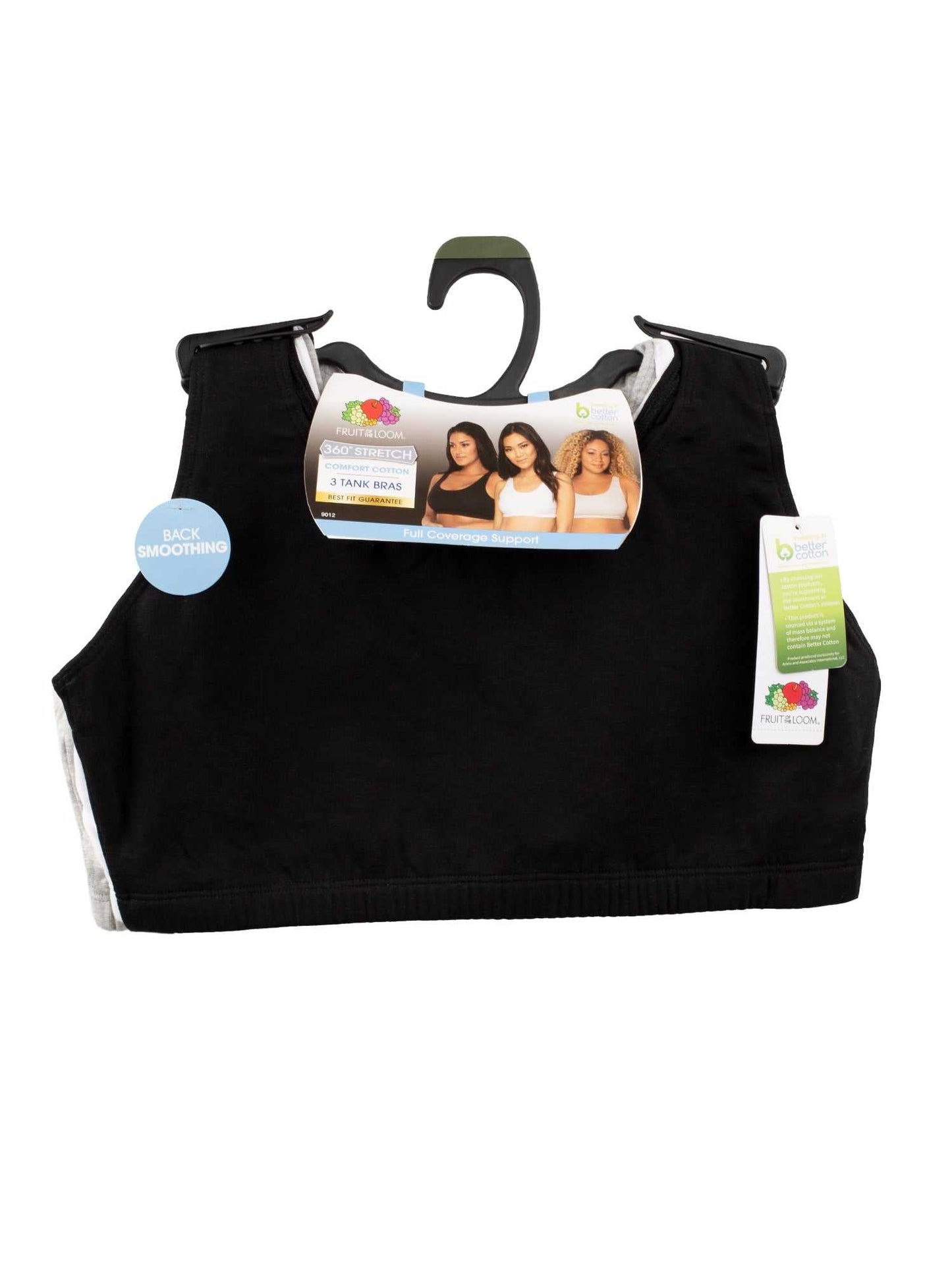 Women'S Tank Style Cotton Sports Bra, 3-Pack, Style-9012