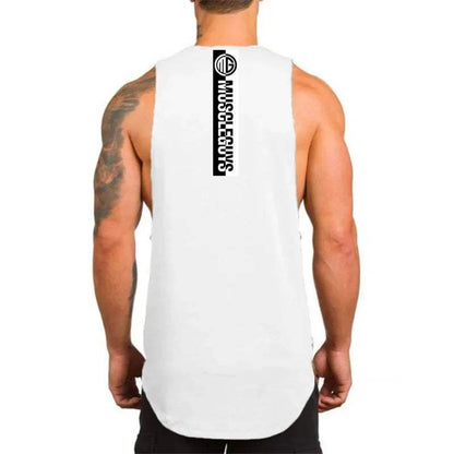 Brand NO PAIN NO GAIN Clothing Bodybuilding Stringer Gym Tank Top Men Fitness Singlet Cotton Sleeveless Shirt Muscle Vest