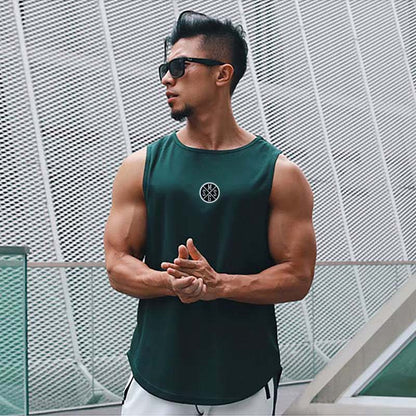 Bodybuilding Vest Men Sports Tank Top Men Gym Clothing Fitness Workout Sleeveless Shirt Mesh O Neck Running Stringer Singlets