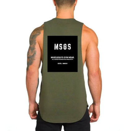 Brand NO PAIN NO GAIN Clothing Bodybuilding Stringer Gym Tank Top Men Fitness Singlet Cotton Sleeveless Shirt Muscle Vest
