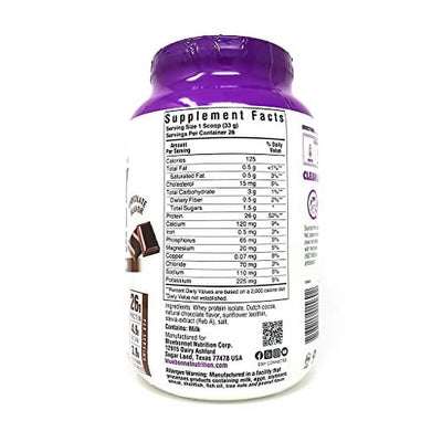 Indulge in Health with Bluebonnet 100% Natural Whey Protein Isolate Powder - Rich Chocolate Flavor, 2 lbs of Pure Nutrition!