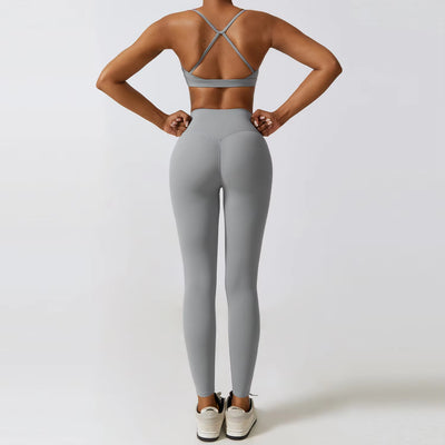 Elevate Your Workout with Our Women’s 2/3Pcs Yoga Sets: High Waist Leggings & Stretch Sports Bra for Ultimate Comfort and Style