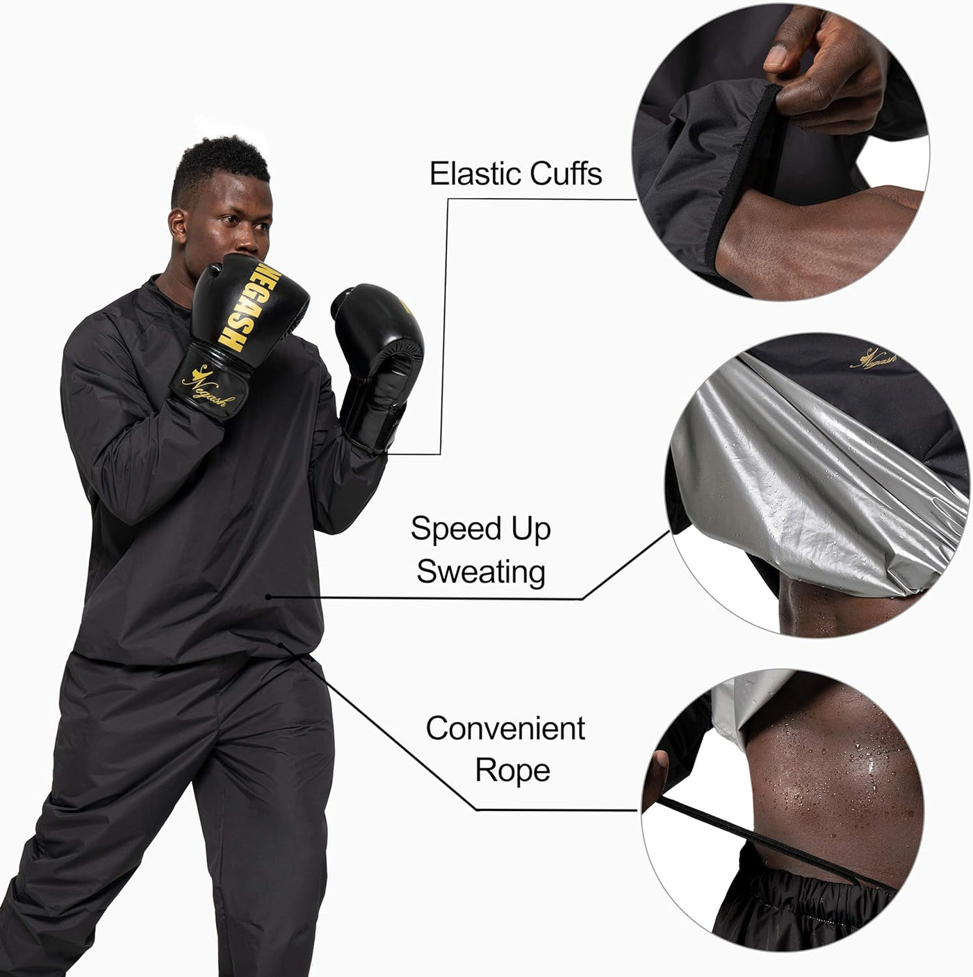 Elevate Your Workout with the Men's Ultra-Light Waterproof Boxing Fitness Suit - Ideal for Intense Training!