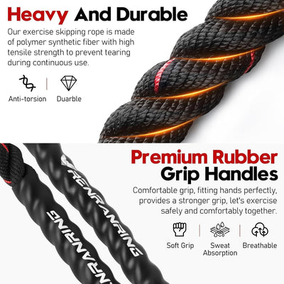 Elevate Your Fitness with Our 3lb, 4lb, and 5lb Weighted Jump Ropes - Ultimate Workout Equipment for Strength and Endurance