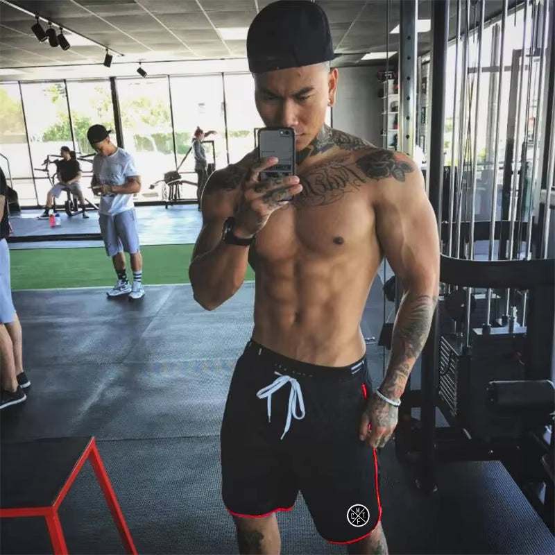 Gym Shorts Men Bodybuilding Clothing Fitness Mens Mesh Sporting Basketball Workout Joggers Shorts with Pocket