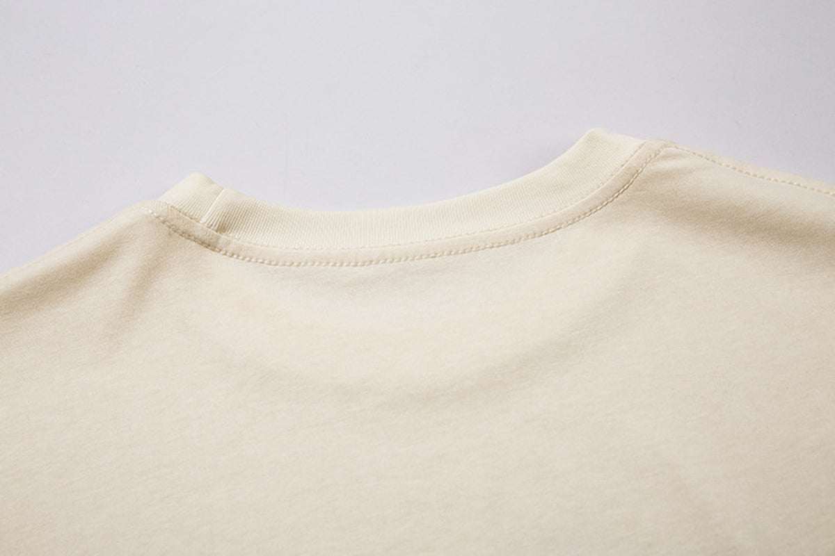 Fashion Graffiti Letter Short Sleeve Men Clothing