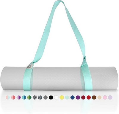 Elevate Your Yoga Experience with the Adjustable Turquoise Yoga Mat Holder - Perfect for Every Yogi!
